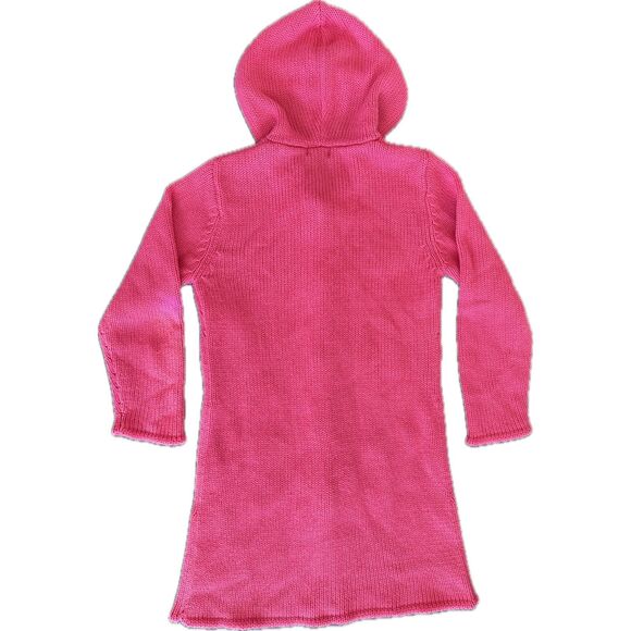 The Children's Place Pink Floral Knit Hooded Cardigan Sweater size Girls L 10/12 - Picture 2 of 7